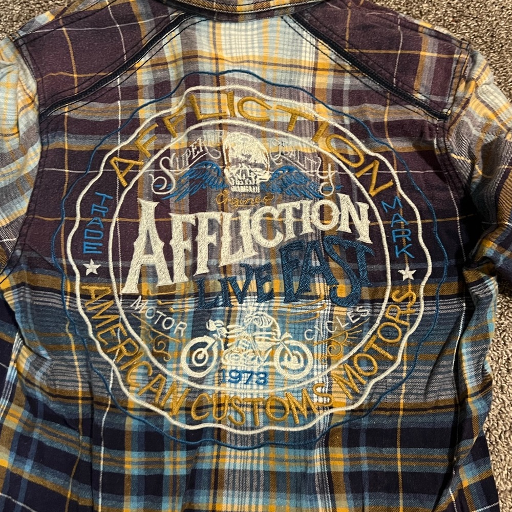 Affliction Flannel size small